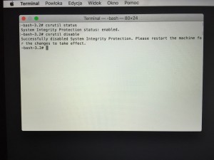 csrutil disable
